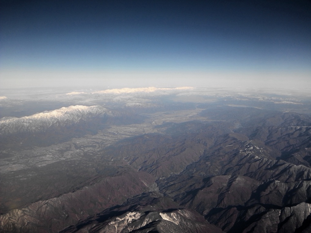 空から日本を見てみよう！(羽田→熊本)長野上空の航空写真アルプスフォッサマグナ