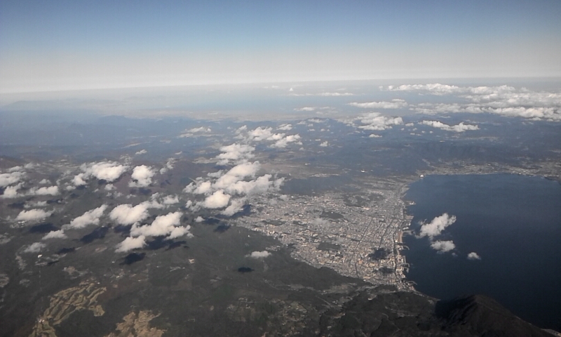 空から日本を見てみよう！羽田→熊本　大分の航空写真