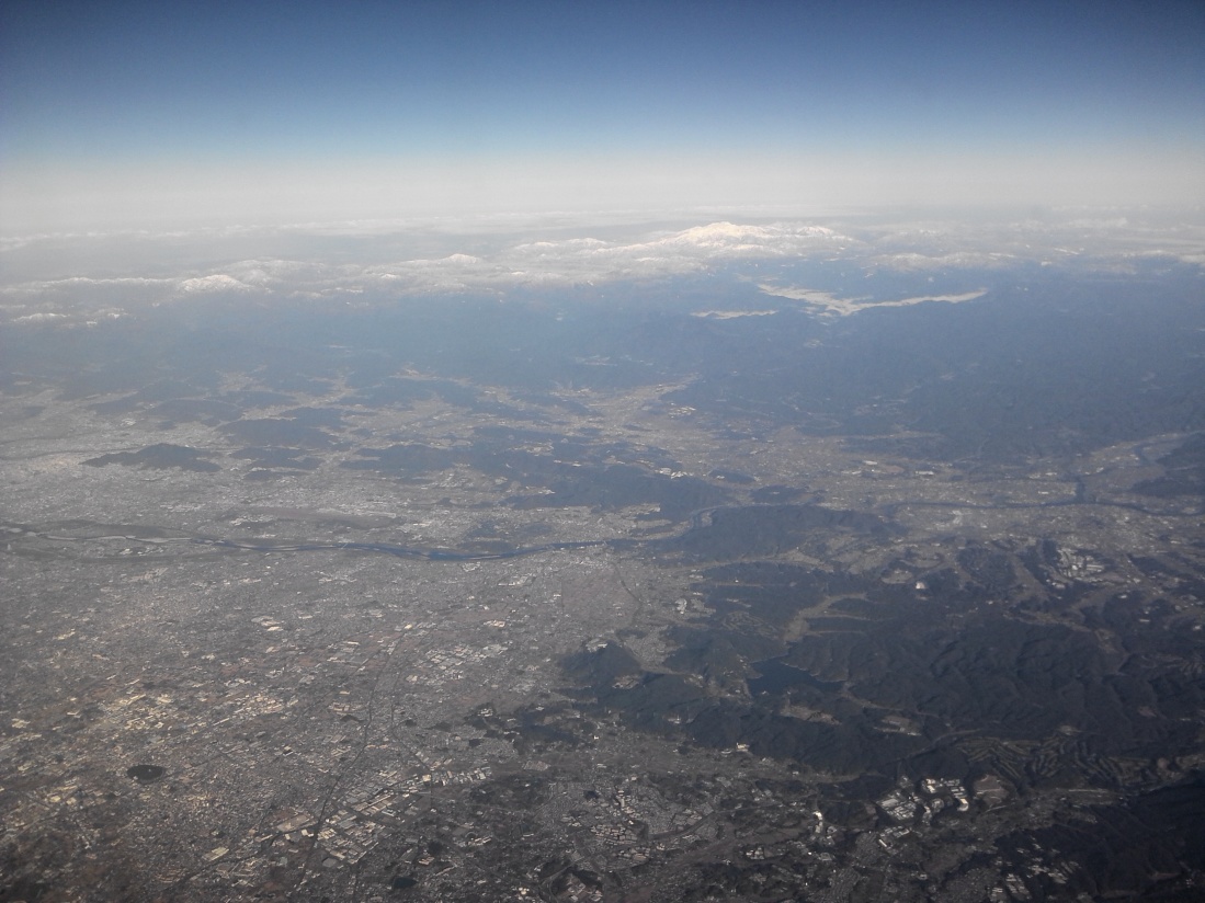 空から日本を見てみよう！羽田→熊本　濃尾平野の航空写真