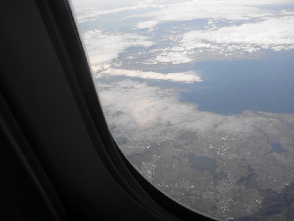 空から日本を見てみよう！羽田→熊本　琵琶湖の航空写真_円虹